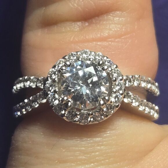 Romance Engagement Sterling Silver Ring Sz 6 - Picture 10 of 10